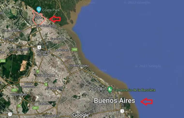 Tigre e Buenos Aires mapa Tigre e Buenos Aires mapa