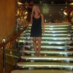 Karla durante a viagem de navio