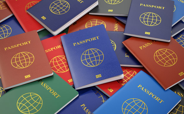 as cores do passaporte