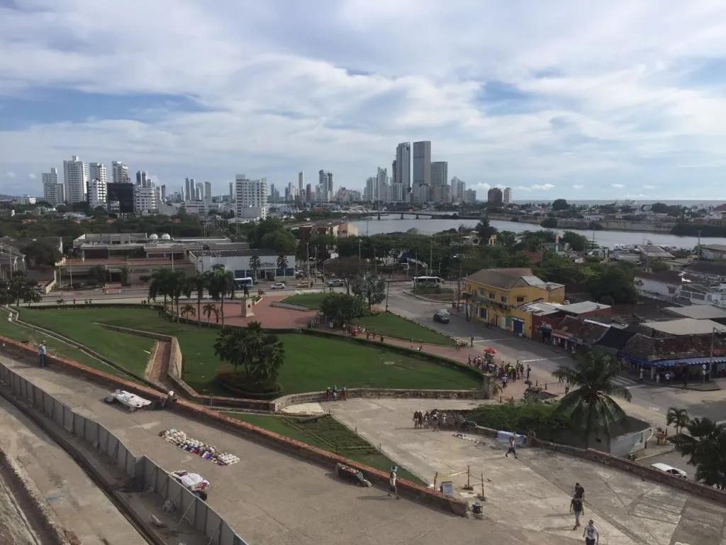 Vista de Cartagena do Castelo de San Felipe Castelo de San Felipe