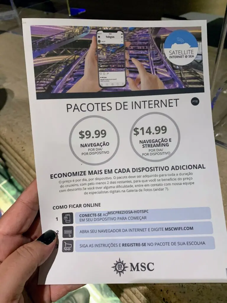 internet a bordo msc preziosa internet a bordo msc preziosa