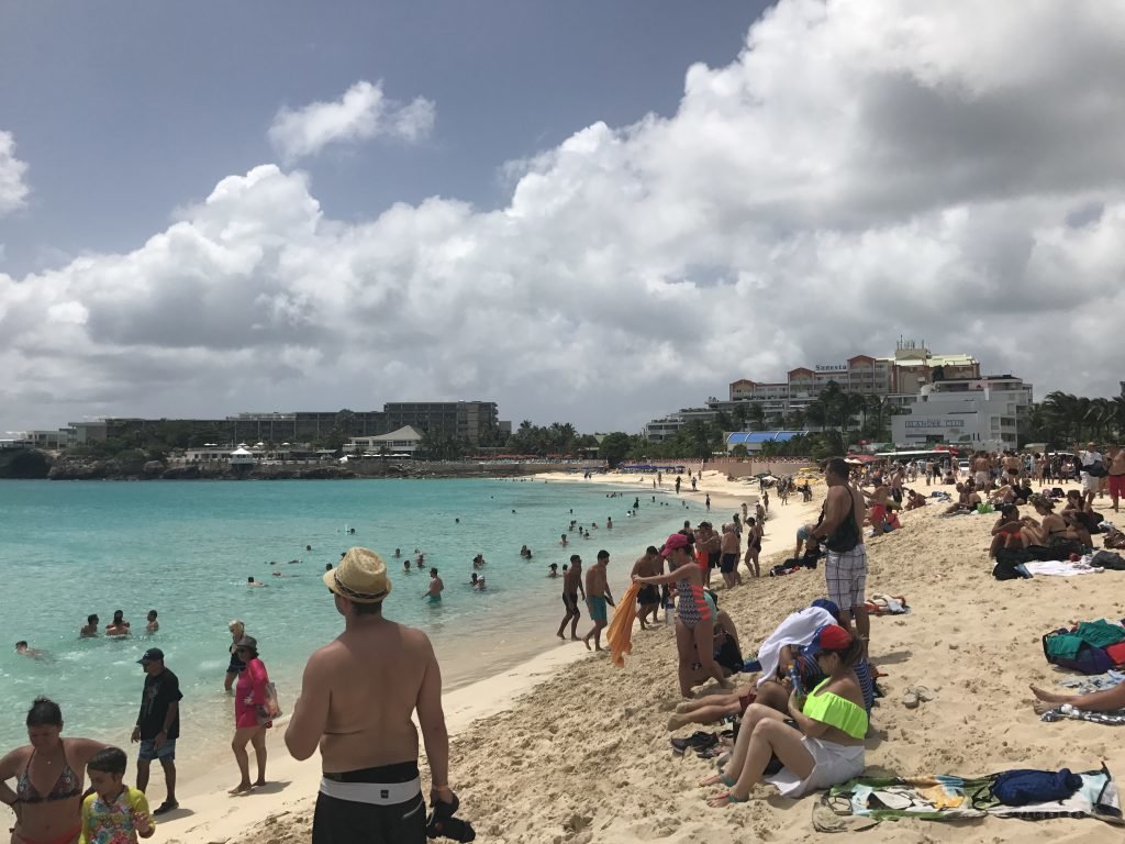 Maho Beach, a famosa praia do aeroporto em St. Maarteen