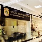 Posto para emissão dos passaportes no shopping West Plaza