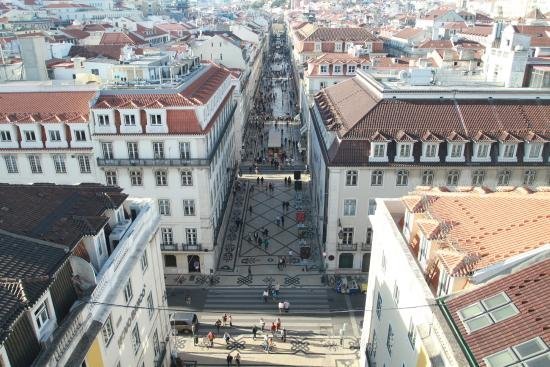 Rua Augusta vista de cima do Arco Triunfal