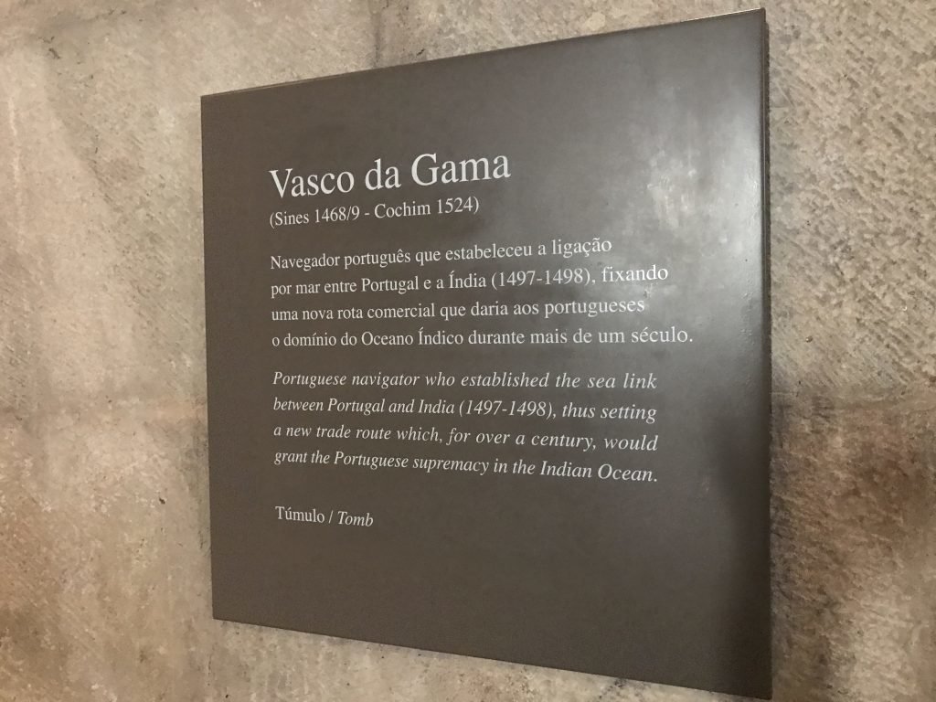 tumulo de Vasco da Gama - Mosteiro dos Jerônimos