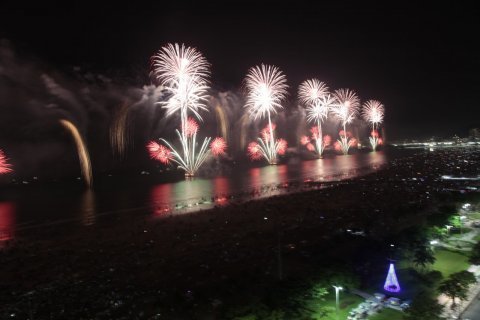 Reveillon em Santos, litoral de São Paulo