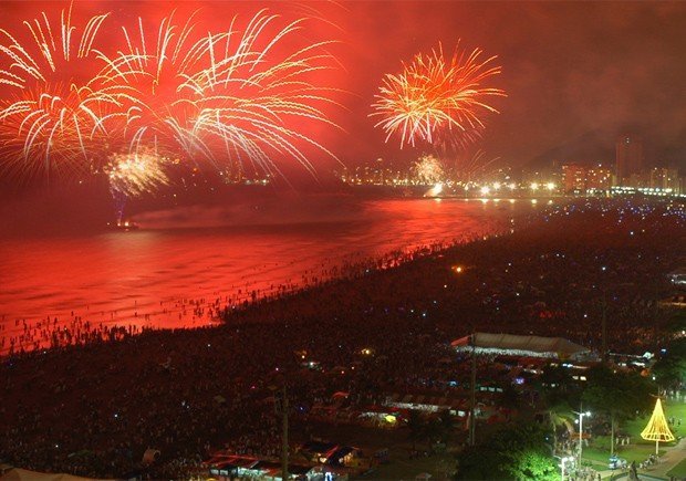 Reveillon em Santos, litoral de São Paulo