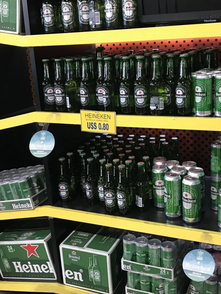 Preço da Heineken no Chuy