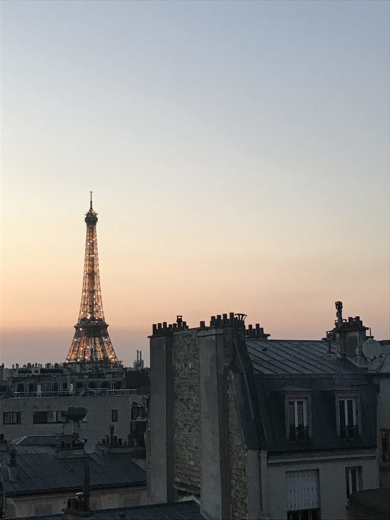 vendo a torre do hotel em paris