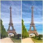 Paris - Antes e Depois - edição de fotos