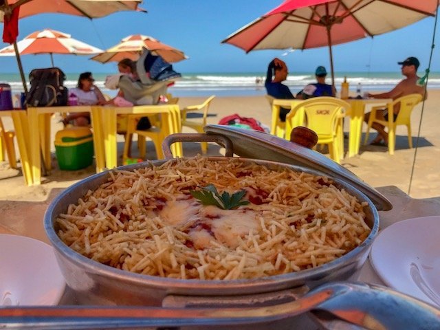 Camarão a grega na Praia do Cotovelo - city tour em Natal