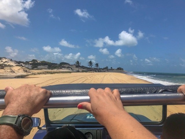 Dunas de Genipabu - percurso a beira mar