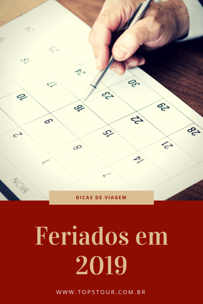 Feriados em 2019