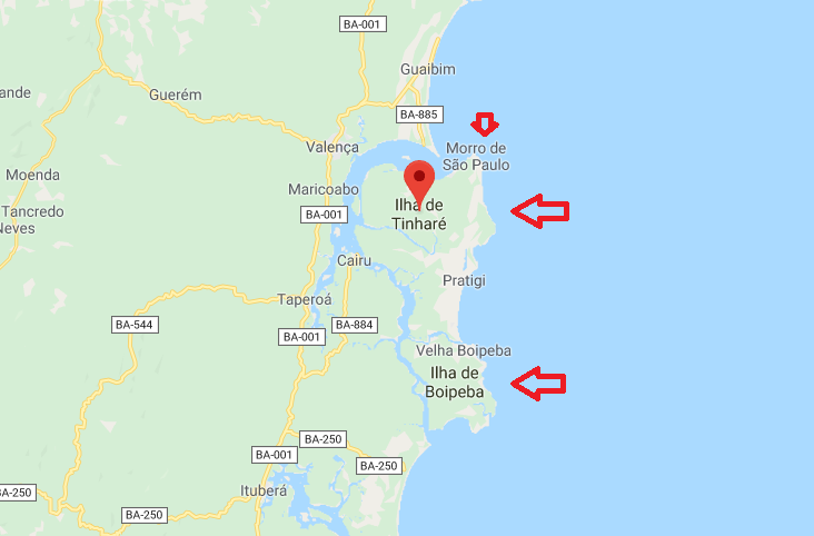 Ilha De Tinharé E Boipeba Mapa