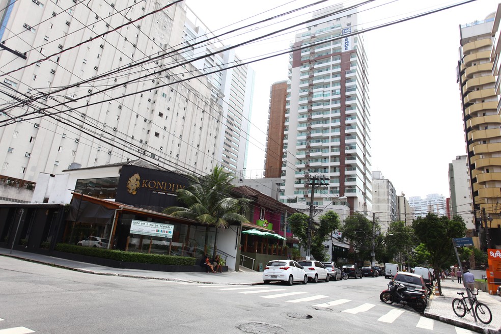 Rua Tolentino Filgueiras em Santos