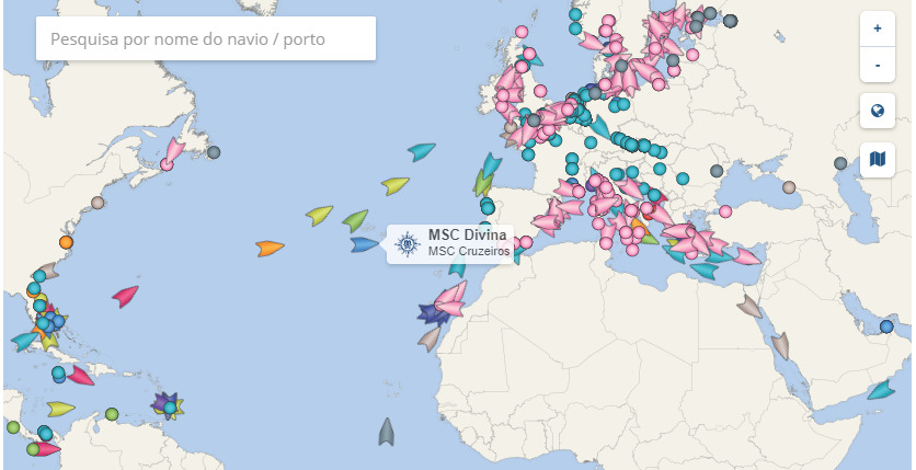 localizacao dos cruzeiros