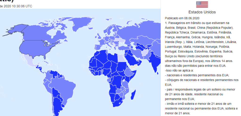 informações sobre as fronteiras eua