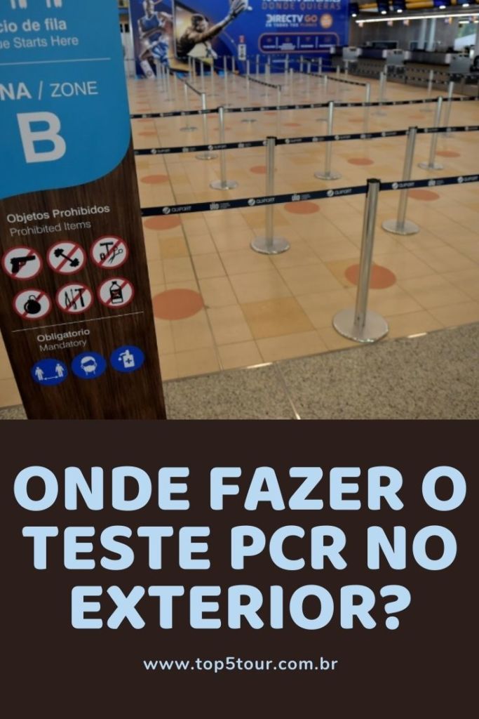 teste pcr no exterior