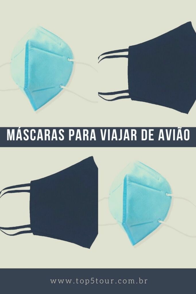 máscara para viajar de avião