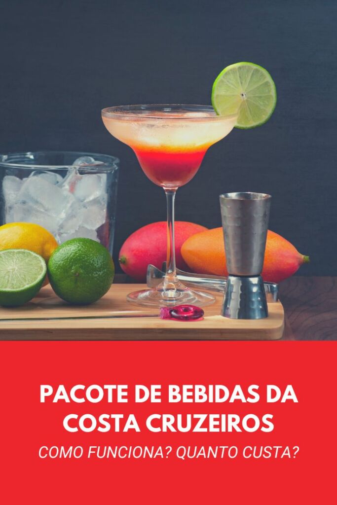 Pacote de bebidas Costa Cruzeiros